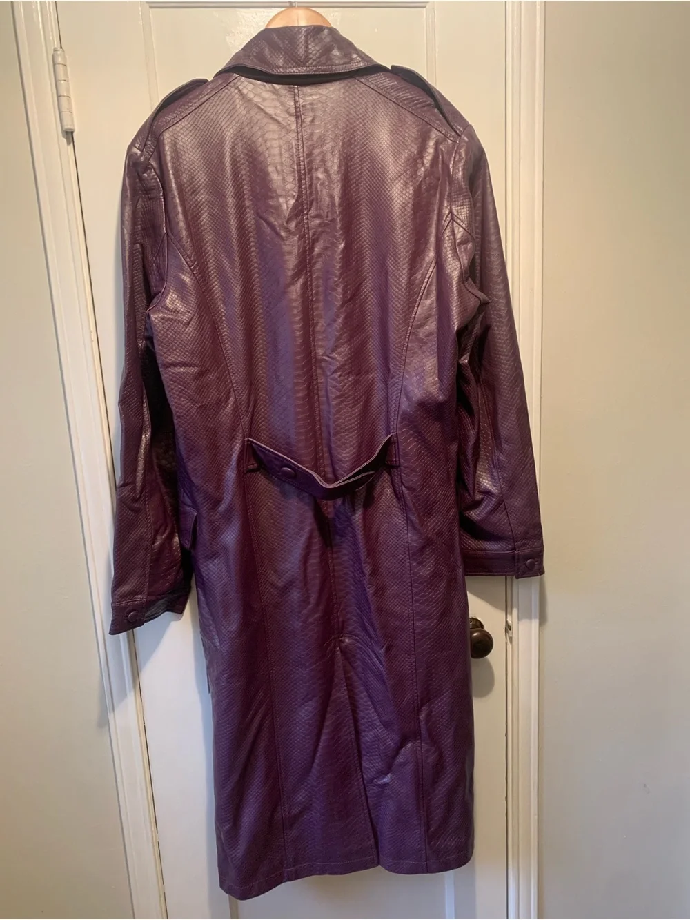Suicide Squad Premium Adult Purple Joker Jacket Long Full Length Costume Size L